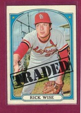 1972 Topps #756, Rick Wise, St. Louis Cardinals, EX