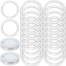 20 Pieces Wind Chime Supplies DIY Top Circles of Wind Chime Kit with 2 Volumes L