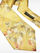 Leonard Paris Drawing 71351 Tie Vintage Luxury Pure Silk Pattern Floral 9.5 Cm 