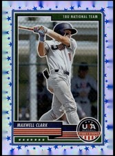 MAXWELL CLARK 2023 PANINI USA BASEBALL STARS & STRIPES BLUE STARS TIGERS QQ