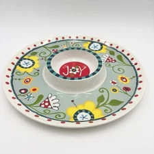Glory Haus Melamine Chip and Dip Platter 14” Alford Design Joy Floral