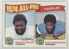 1975 Topps 1974 All-Pro Rayfield Wright Russ Washington #202 HOF uk2