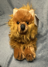 VTG ANIMAL ALLEY NEW 13" POMERANIAN Dog Realistic Plush Stuffed Animal EXCLUSIVE