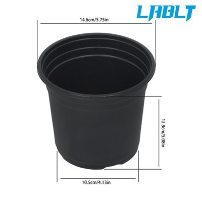 LABLT 100 Pack Nursery Pots,6 Inch Plastic Nursery Seedlings Pot for Plants