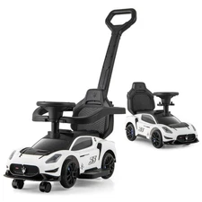3-in-1 Ride on Push Car Maserati Licensed Foot to Floor Kids Sliding Walking Car