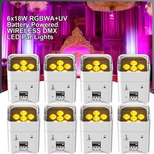 108W RGBWA UV LED Battery Powered Wireless DMX Par Stage Light DJ Uplighting