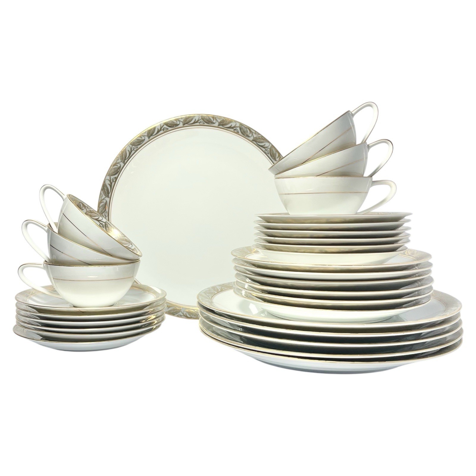 Noritake &ldquo;Greta&rdquo; 30-Piece Bone China Dinnerware Set, Ser
