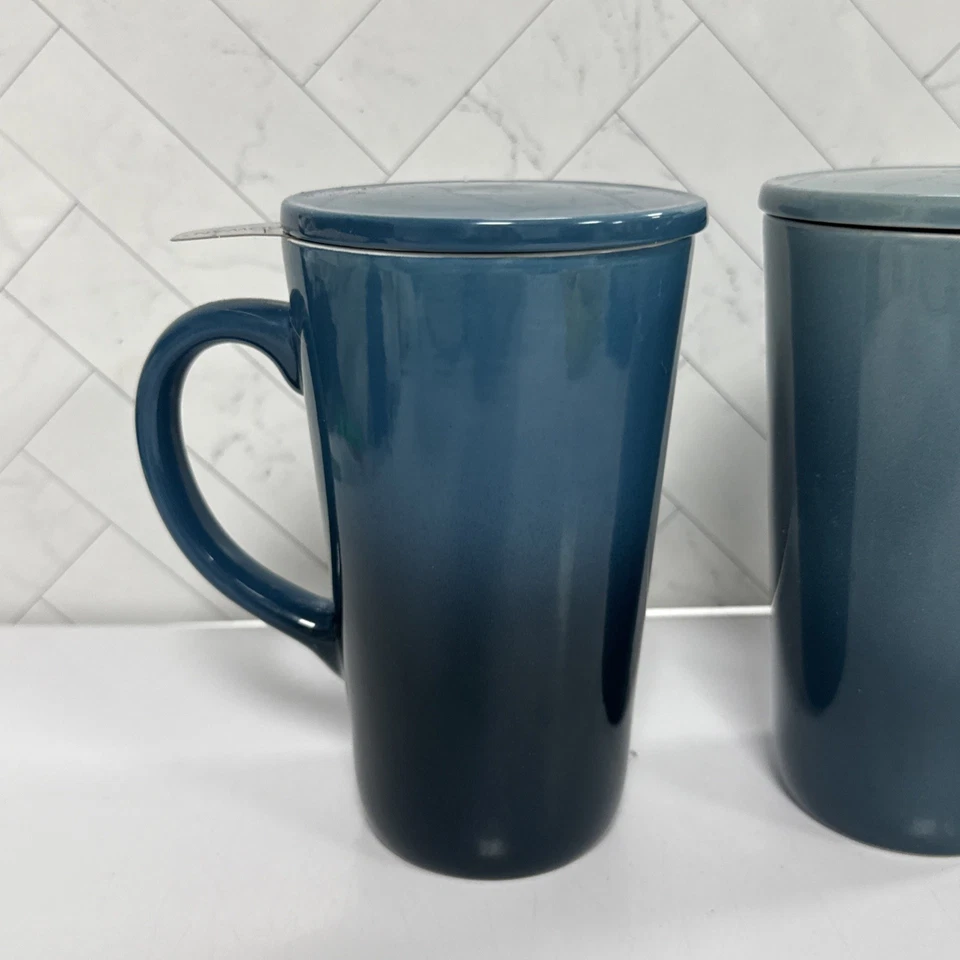 Xícaras de chá Dowan com infusor e tampa, caneca de chá, caneca infusor de chá cerâmica 2x lote de 2 - Imagem 2 de 4