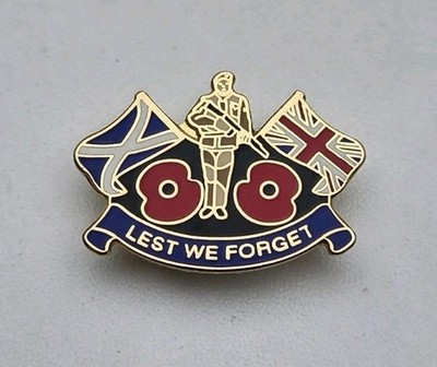 LEST WE FORGET REMBRANCE PIN BADGE 