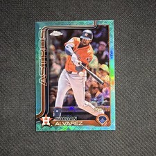 2025 Yordan Alvarez /199 Topps Chrome Logofractor Aqua Refractor #267 Astros