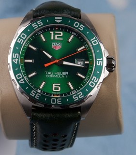 TAG Heuer Formula 1 WAZ1017 Quartz Green Dial Stainless Men's Watch