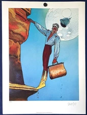 MAJOR GRUBERT JEAN MOEBIUS GIRAUD SIGNED PRINT 1990 STARWATCHER GRAPHICS #54/175