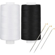 Nähgarn Quiltgarn Allzweckgarn Polyester schwarz Weiß 400 Yards Spule dehnbar