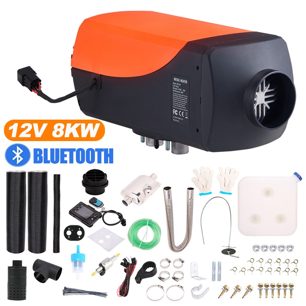 8KW Diesel Air Heater 12V Bluetooth LCD Parking Heater for Car RV Bus