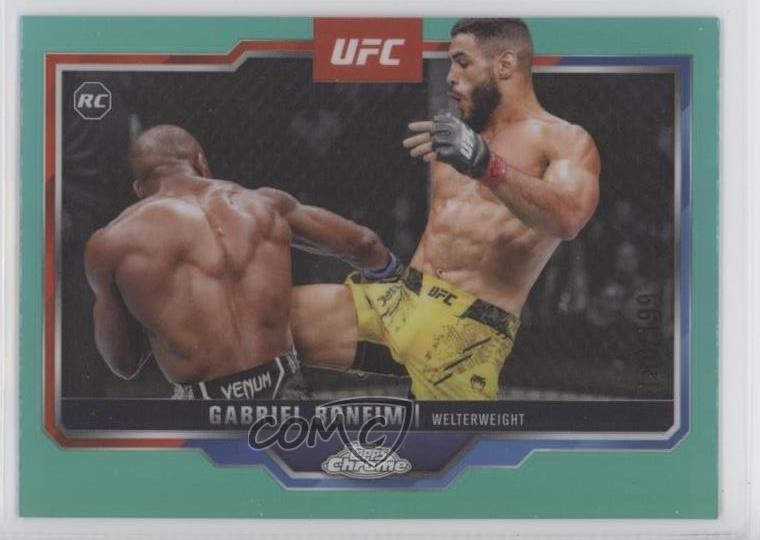2025 Topps Chrome UFC Aqua Refractor /199 Gabriel Bonfim #26 0a3b