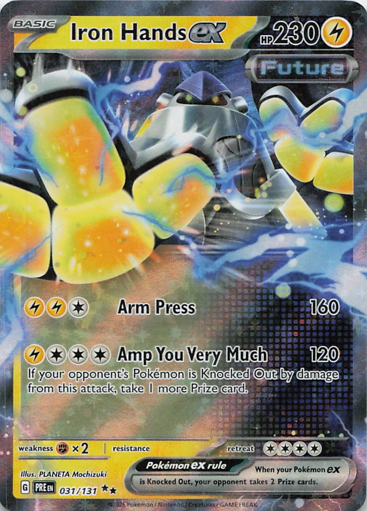 Iron Hands ex 031/131 Holo Double Rare Prismatic Evolutions Pokemon Near Mint