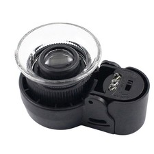 45X Microscope Jeweler Loupe Illuminated Magnifier Glass With LED UV Light New