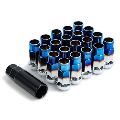 20Pcs Extended Forged Steel Wheel Tuner Lug Nuts Open End Light M12x1.25mm
