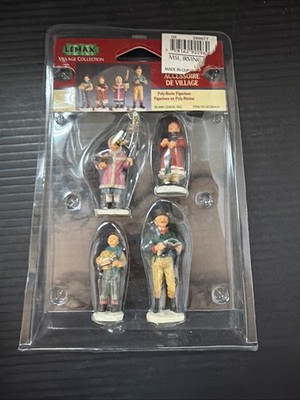 Vtg Lemax Carollers Quartet 92296 Figurines Set 1999 Retired Christmas Village