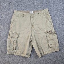 Levi Strauss Cargo Shorts Mens 36 Khaki Tan Multi Pocket Zip Fly Outdoor Casual
