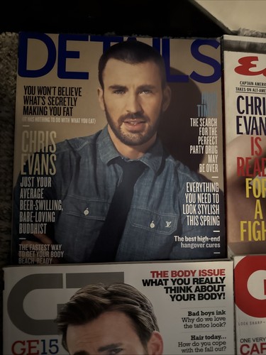Chris Evans 6 Vintage Magazine Lot GQ Details Esquire More - Imagen 3 de 8