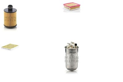 MANN-FILTER Inspektionspaket Filtersatz XL mit fungizider Wirkung Filtereinsatz
