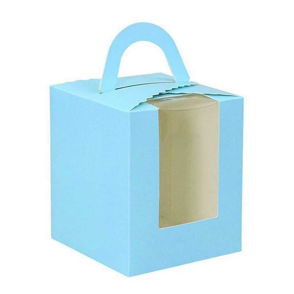 VDL Single Cupcake Boxes Cake Boxes Wedding Party Gift Boxes 11 colours - Image 2 of 4