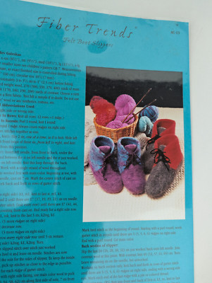 Fiber Trends Brushed Felt Boots AC-13 Vintage Knitting Pattern 1995 Bev Galeskas