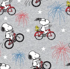 Snoopy/Peanuts Patriotic Fireworks Fabric 18” x 44" 