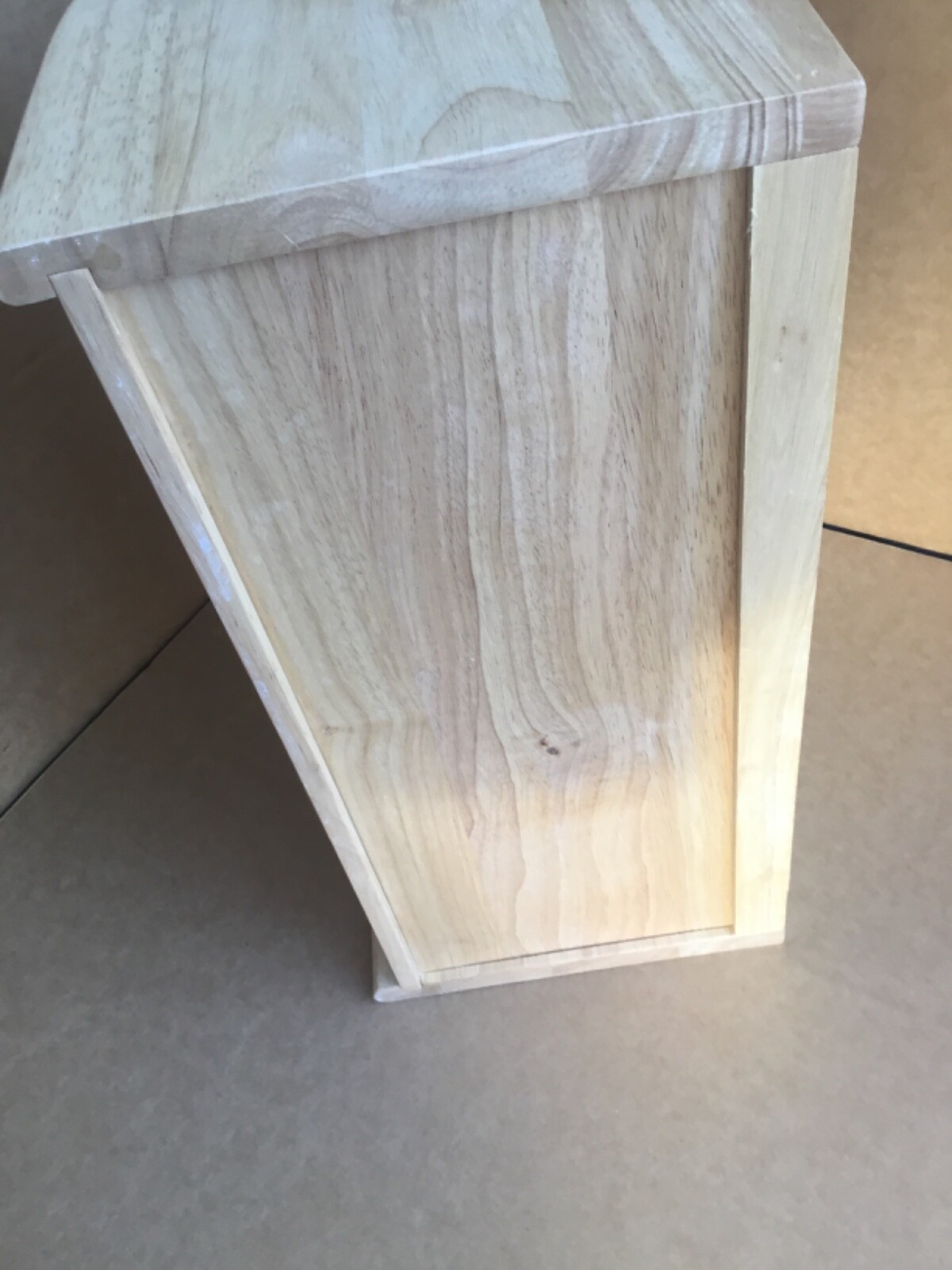 Large Bread Bin Bamboo Wooden Roll Top Bread Bins Kitchen Food Storage