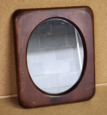journalstandardFurniture OLD ELMMIRROR 鏡 1968 Vintage electro copper galvanic backed Lenoir Mirror Oval