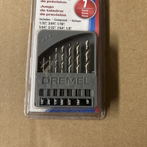 DREMEL 1/32" -to- 1/8" Precision Drill Bit Set Wood & Soft Metals - 7 pc, 628-01 - 第 3/4 張圖片