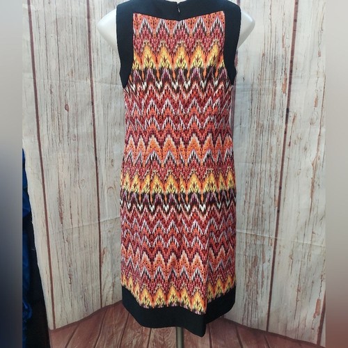 ALYX Petite Pocketed Abstract Colorful Watercolor Sleeveless Mini Career Dress - Picture 14 of 16