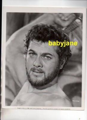 TONY CURTIS ORIGINAL 8X10 PHOTO BARECHESTED PORTRAIT W/ BEARD 1958