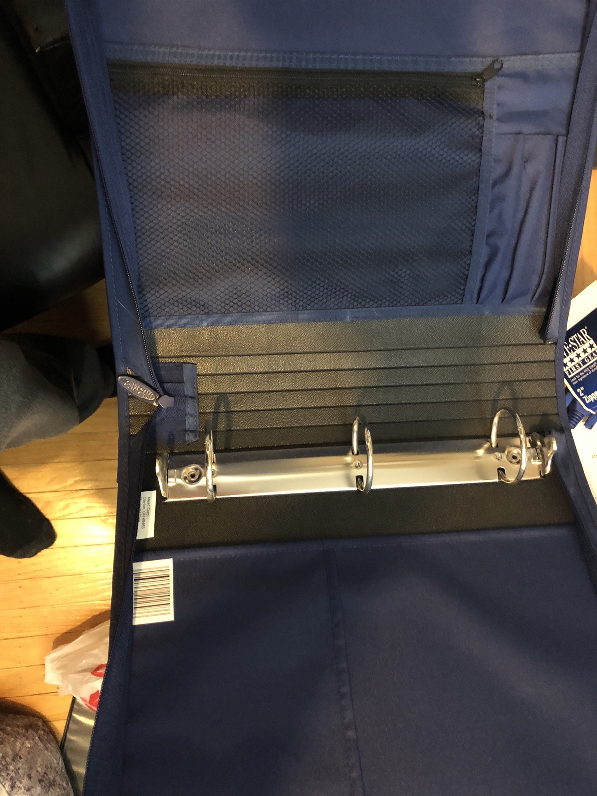 MEAD Five Star 3 Ring 2" Binder, Zipper Close Pocket, BLACK Pen Loops