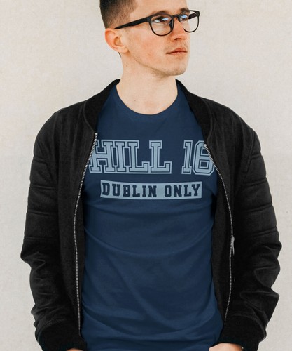Hill 16 Is Dublin Only (Navy Tee) Up The Dubs COYBIB Croke Park Retro GAA - Picture 2 of 4