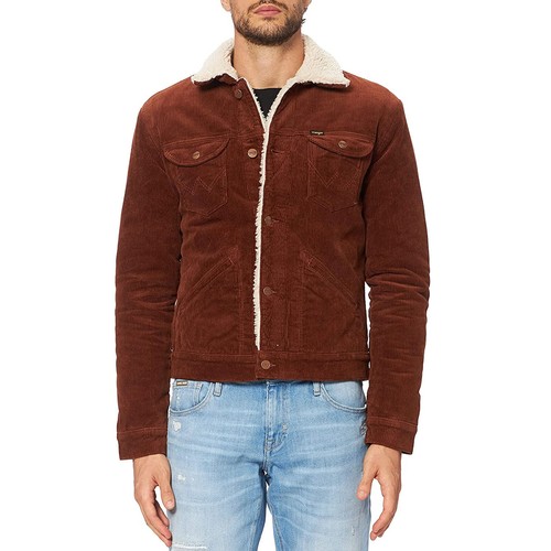 Wrangler 124mj Sherpa Mens Jacket - Ginger