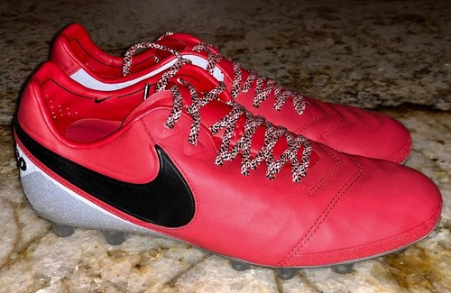 NIKE iD Tiempo Legend VI FG ACC Red Grey Black Soccer Cleats NEW Womens Sz  7.5 | eBay