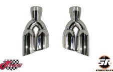 Jones JST080 Polished Stainless Steel Exhaust Tip 3" In & Out - Dual Angled PAIR