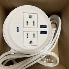 Desktop Power Grommet 3 inch, Desk Power Outlet Socket Recessed Power Strip