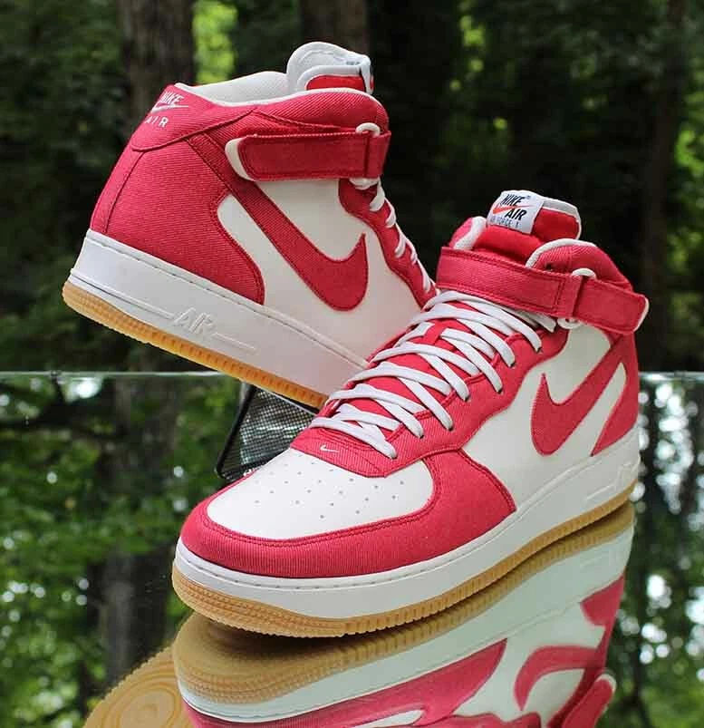 Nike Force 1 Mid &#039;07 Size Red Sail Gum 315123-607 | eBay