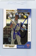 2003 Donruss Team Heroes #527 Vernon Wells Blue Jays Signed Auto *H6712