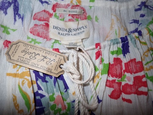 Denim & Supply Ralph Lauren Boho Peasant Top Women L Gauzy floral NEW Hippie - Picture 7 of 7