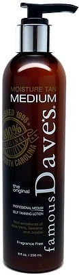 Famous Dave's Moisture Tan PROFESSIONAL SELF TANNER Sunless Tanner FRESH