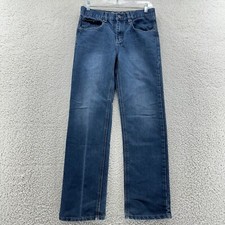 Red Camel Boys 20 Slim Denim Blue Jeans Straight Leg Adj Waist Cross Pockets Y2K