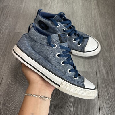 Converse Chuck Taylor All Star Junior Sz 3 High Street Shoes 664176F Blue