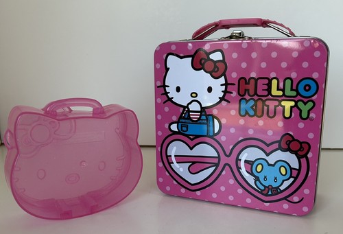 Sarnio HELLO KITTY mouse Joey LOT ~Candy Theme" Tin Lunchbox 2014+Storage/Purse - Picture 3 of 14