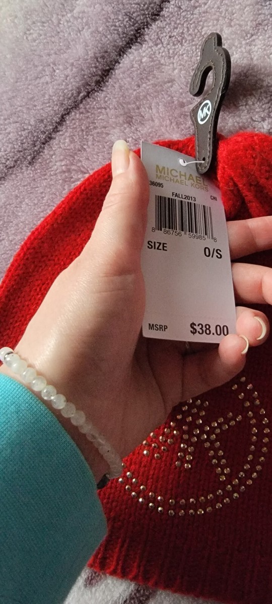 バッグ4 Michael Kors Red Womans Beanie Hat Bling | eBay