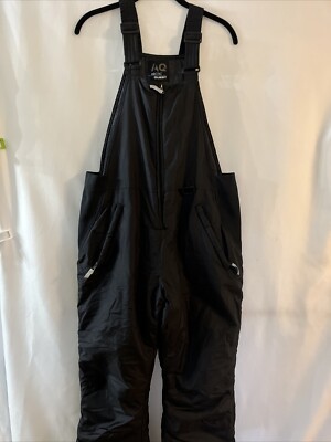 Artic Quest AQ  Black Overall Bib Snow Pants 25'' Inseam Size M