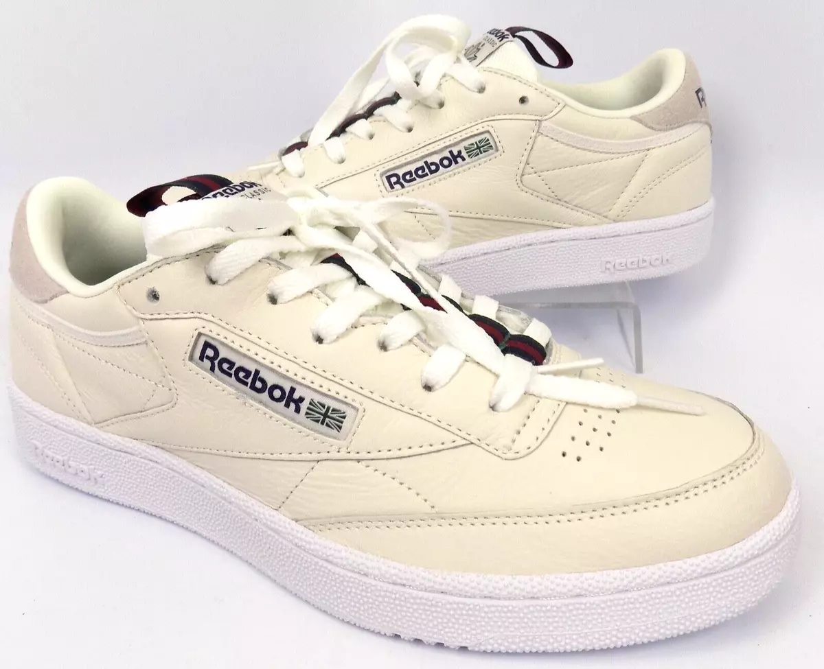 REEBOK Classic Club C85 MU Men s Shoes Size 10.0 M Chalk Leather